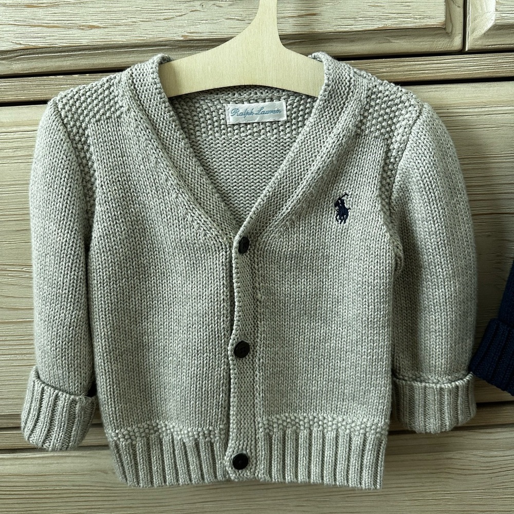 2 Baby boy 6 months Ralph Lauren cardigans